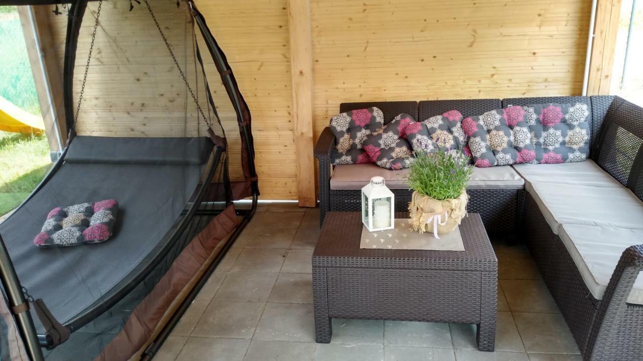 Domki Osada Kalinowa Leba Nowecin Sauna Exteriör bild